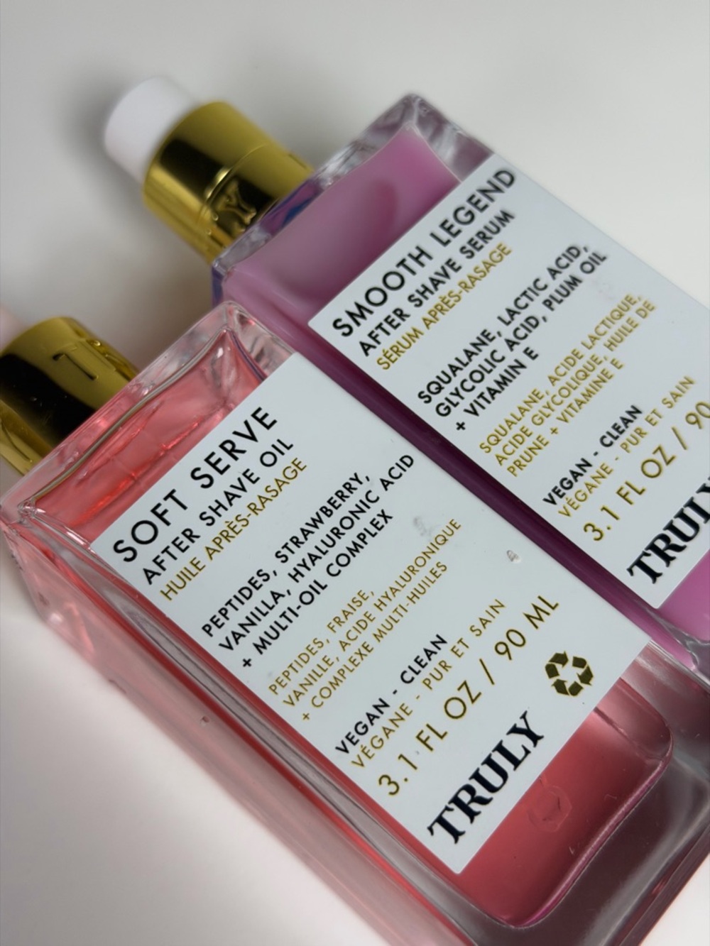 TRULY Soft Serve & Smooth Legend After Shave Oils - Pink, Purple